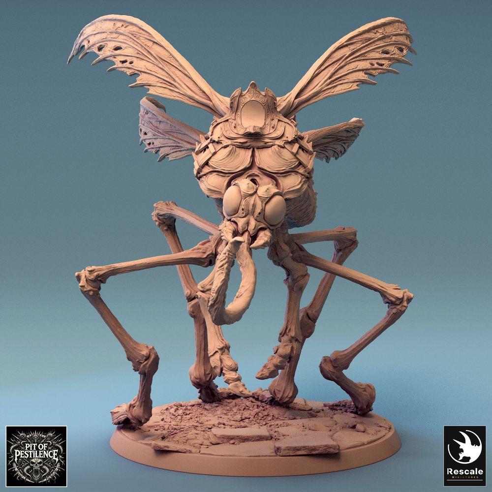 Foto del producto Tabletop 28mm Lord of the Print (LotP) 0: Miniatura de Tabletop: Jinete cornudo sobre una enorme bestia mosquito - Monstruo insecto, bestia voladora, demonio de enjambre - E5 Dravon Pursuit (24_08_E5)