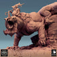 Foto del producto Tabletop 28mm Lord of the Print (LotP) 0: Miniatura de Tabletop: Jinete de bestias sobre bestia lagarto - Campeón bárbaro con alabarda, montura demoníaca, monstruo jefe, base escénica (24_08_C1)