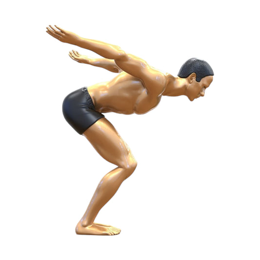 Miniatura Figura Nadador: Atleta a punto de saltar a la piscina (Nº 250)