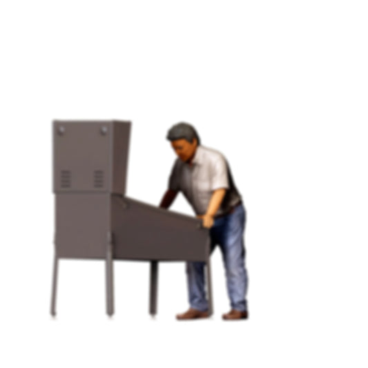 Foto de producto de modelismo para diorama 0: Figura de pie: hombre jugando al pinball con ambas manos (n.º de ref. 519)