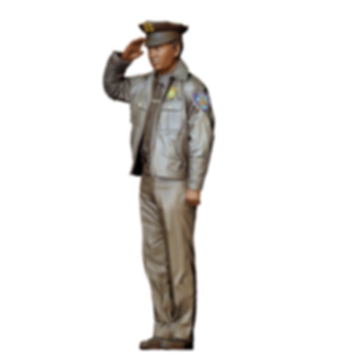 3DP Miniatures 3: Stehende Figur: Polizist mit Schlagstock, salutierend (Ref. Nr. 499)