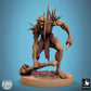 Foto del producto Tabletop 28mm Lord of the Print (LotP) 0: Figura de fantasía: Guerrero ghoul salvaje con maza de hueso y daga de hueso - Mutante no muerto, horror espinoso, jefe de mazmorras (24_11_B21)