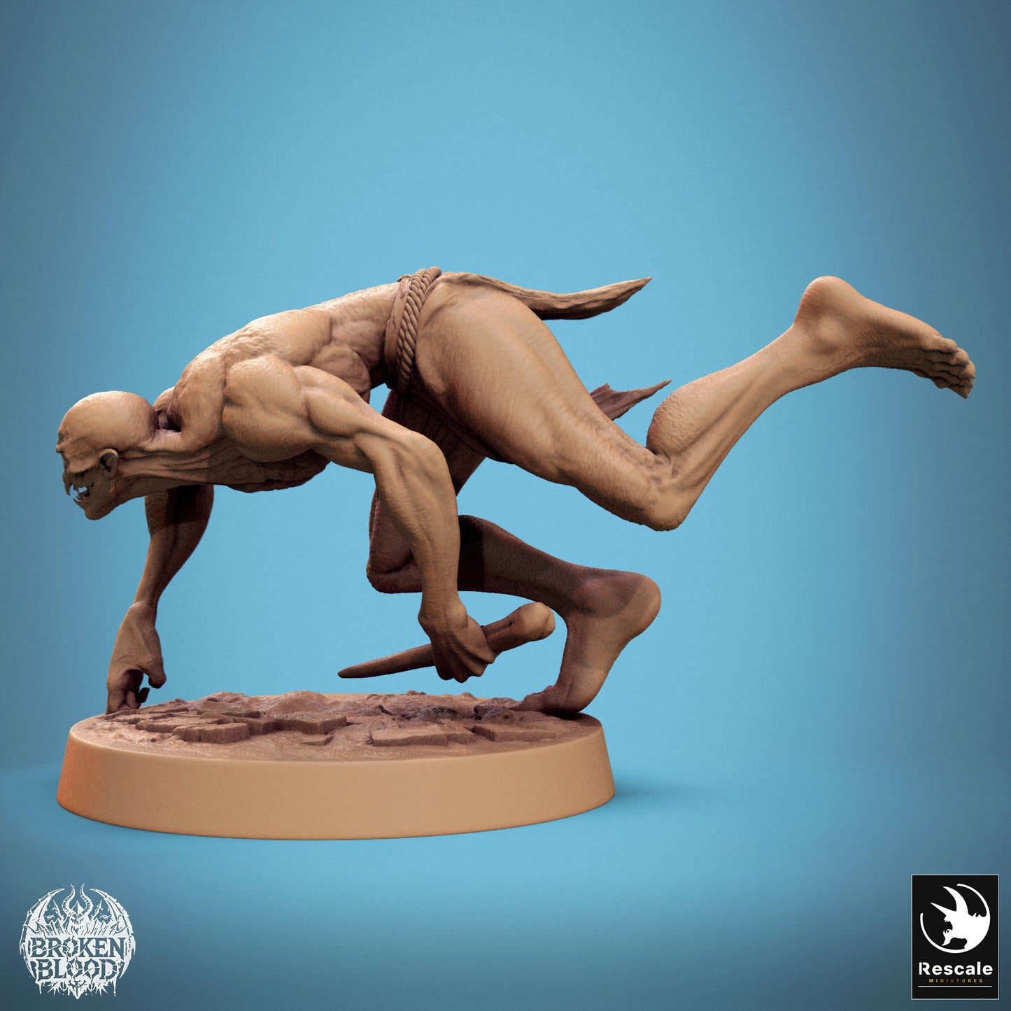 Foto del producto Tabletop 28mm Lord of the Print (LotP) 1: Miniatura de Tabletop: Ghoul Salvaje / Horror de Tumba en Asalto, Criatura Nocturna, Criatura de Mazmorras, Monstruo de Escaramuza, Oponente Élite (24_11_B25)