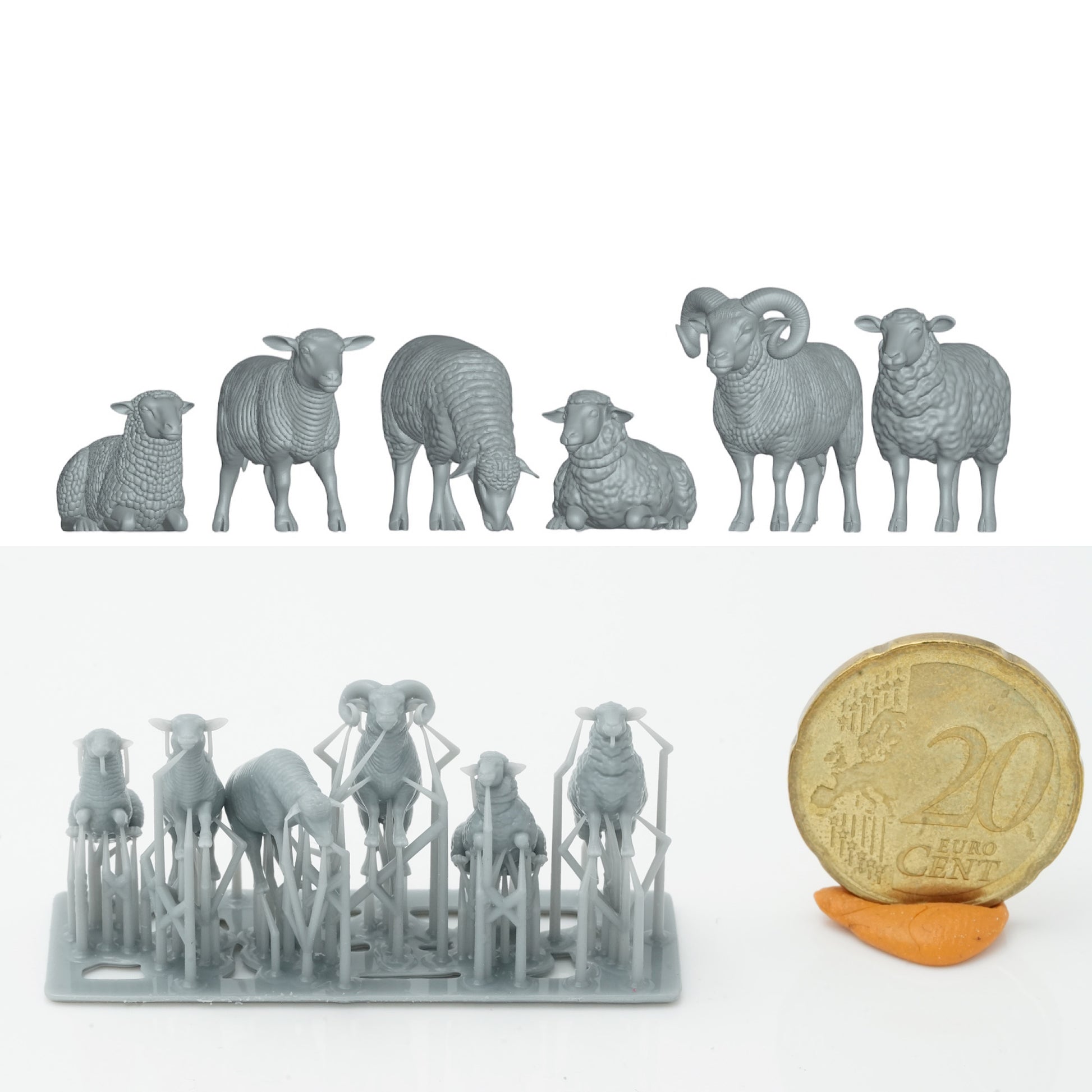 Foto del producto figura de animal diorama, modelismo: 0: figuras de animales de granja: set de cerdos - 6 cerdos (Ref a051)