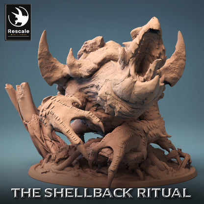 Imagen del producto 1 de 6: Miniatura de Tabletop: Tortuga Dragón - Monstruo de Fantasía Gigante, Miniatura de Jefe con Placas de Cuerno, Armadura de Espinas, Garras y Base de Diorama Dinámica para Wargaming y Skirmish (23_10_B)