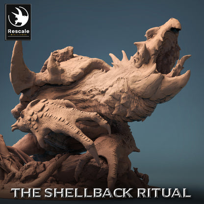 Imagen del producto 4 de 6: Miniatura de Tabletop: Tortuga Dragón - Monstruo de Fantasía Gigante, Miniatura de Jefe con Placas de Cuerno, Armadura de Espinas, Garras y Base de Diorama Dinámica para Wargaming y Skirmish (23_10_B)