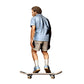 Foto de producto de maqueta para diorama 3: Figura de pie: skater con las rodillas flexionadas sobre un monopatín (Ref. n.º 528)