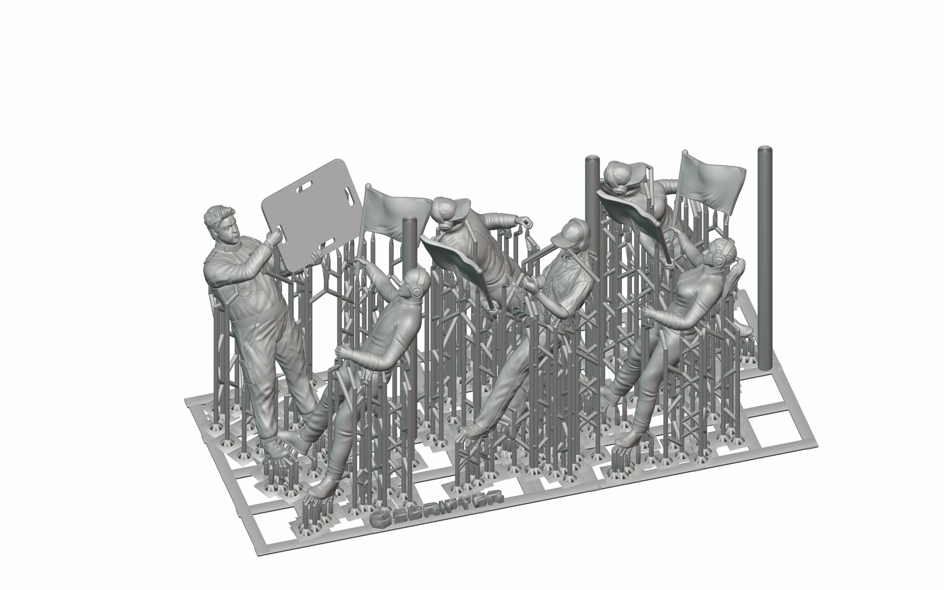 Foto del producto Diorama y modelismo figura en miniatura: Set de vigilantes 2, 6 figuras