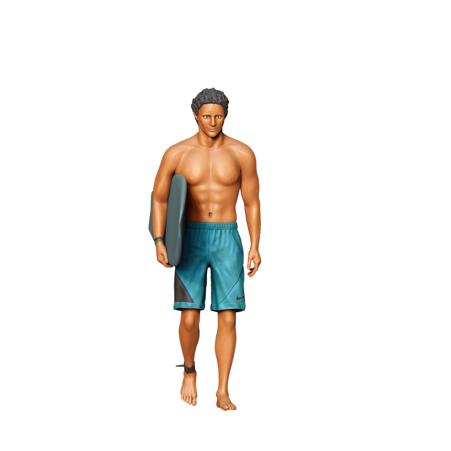 Foto del producto Diorama y modelismo Miniatura Figura: Wellenreiter: Surfista con tabla de surf en la playa