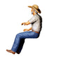 3DP Miniatures 4: Sitzende Figur: Fahrerin mit breitkrempigem Hut (Ref. Nr. 466)