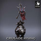 Portador de estandarte templario a caballo - Poderoso gobernante de la orden del templo - Caballero templario (D2)