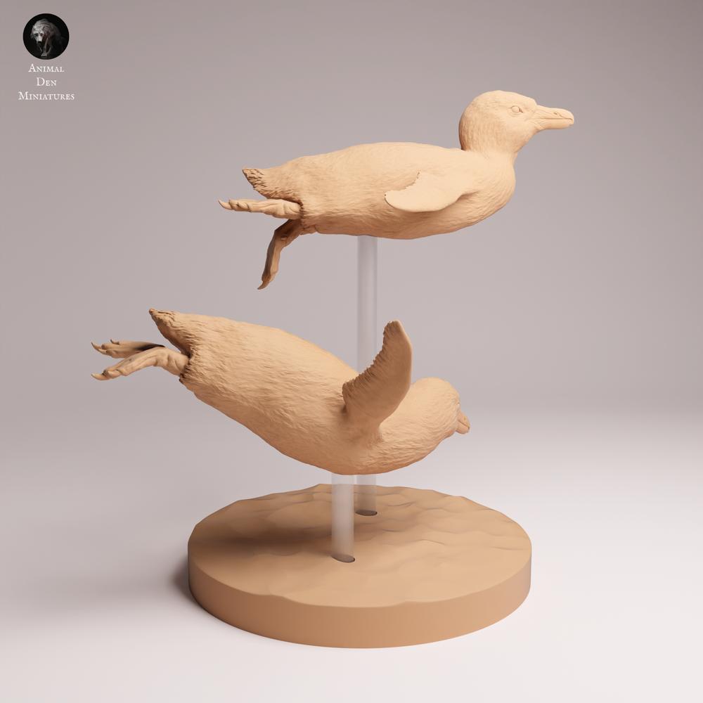 Produktfoto Tabletop 28mm Lord of the Print (LotP) 2: Vogel Tierfigur: Brillenpinguin - schwimmend (26_02_04)