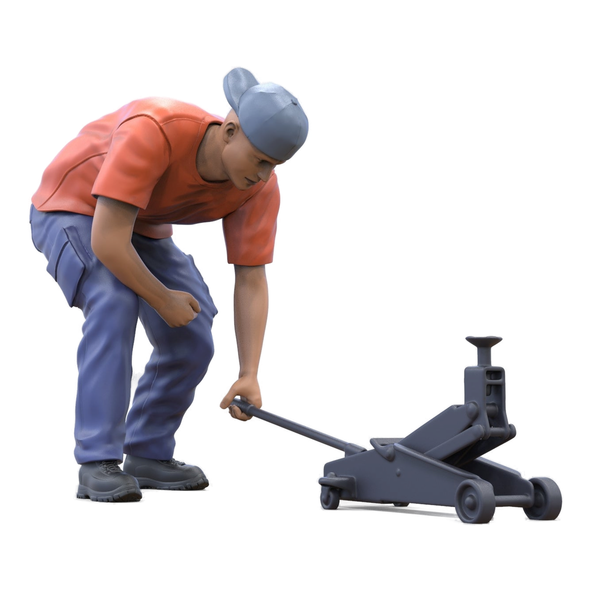 3drifter-miniatures Mechaniker & Werkstatt Figurenansicht 5