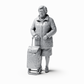 3drifter-miniatures Passanten mit Einkaufstrolley Figurenansicht 2