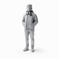 3drifter-miniatures Passanten mit Einkaufstrolley Figurenansicht 6