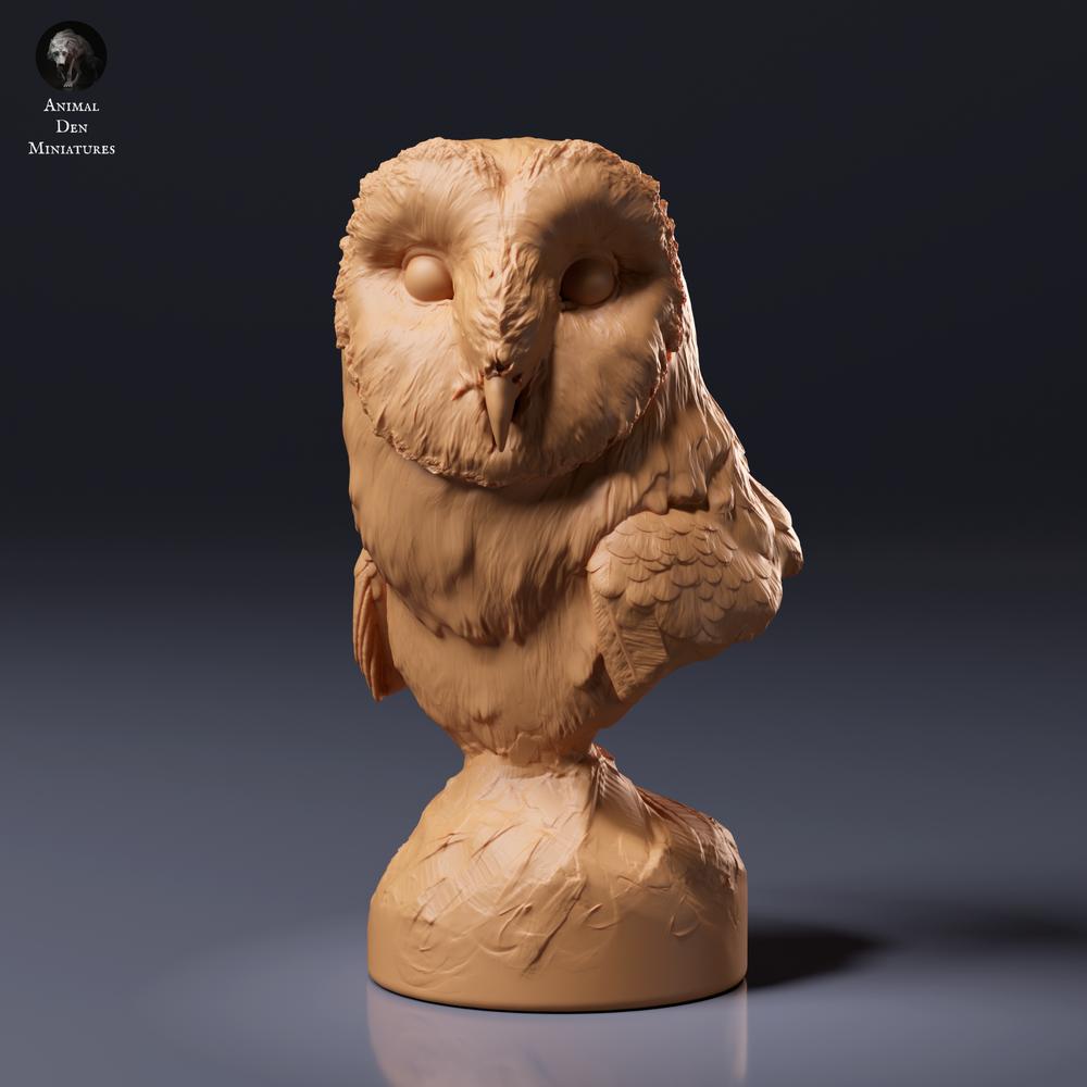 Foto del producto, figura animal Animal Den Miniatures 5: figura de animal salvaje: búho americano - busto (26_10_06)
