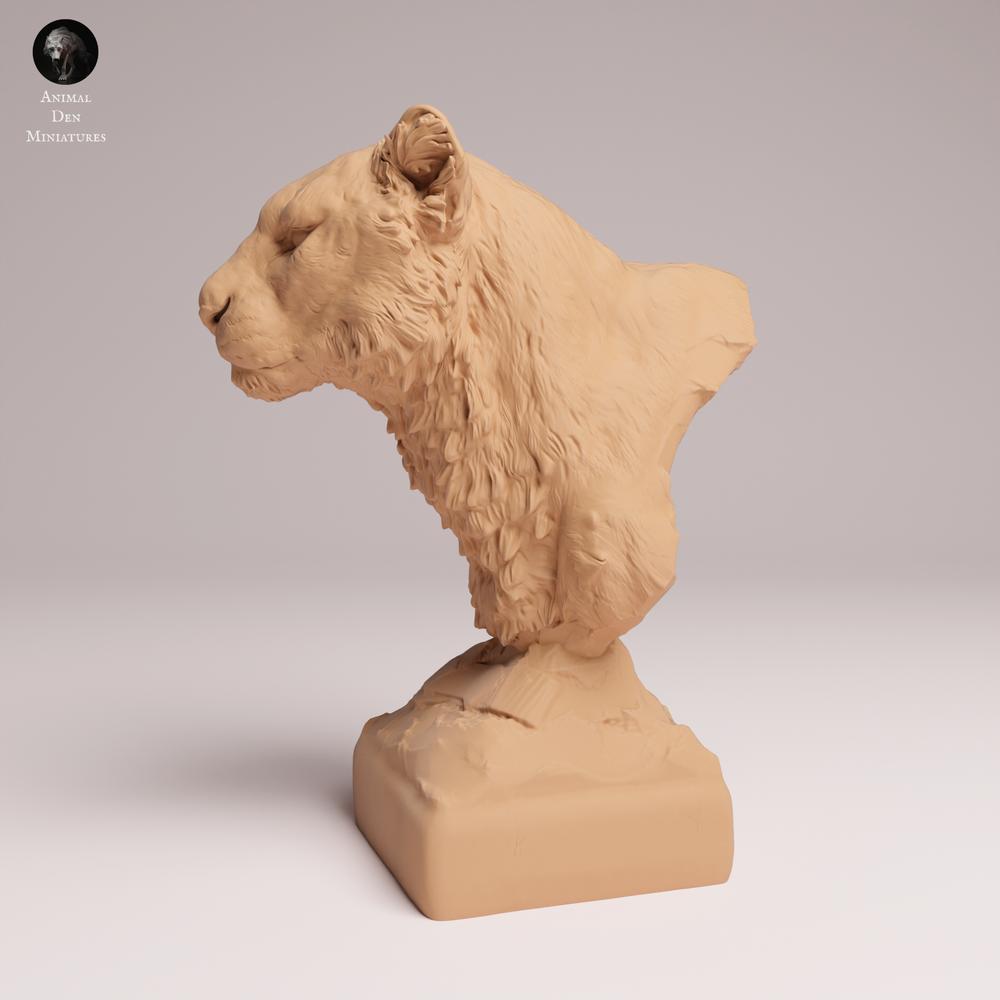 Foto de producto de figura animal Animal Den Miniatures 1: Figura de animal salvaje: leopardo de Amur - busto (25_07_20)