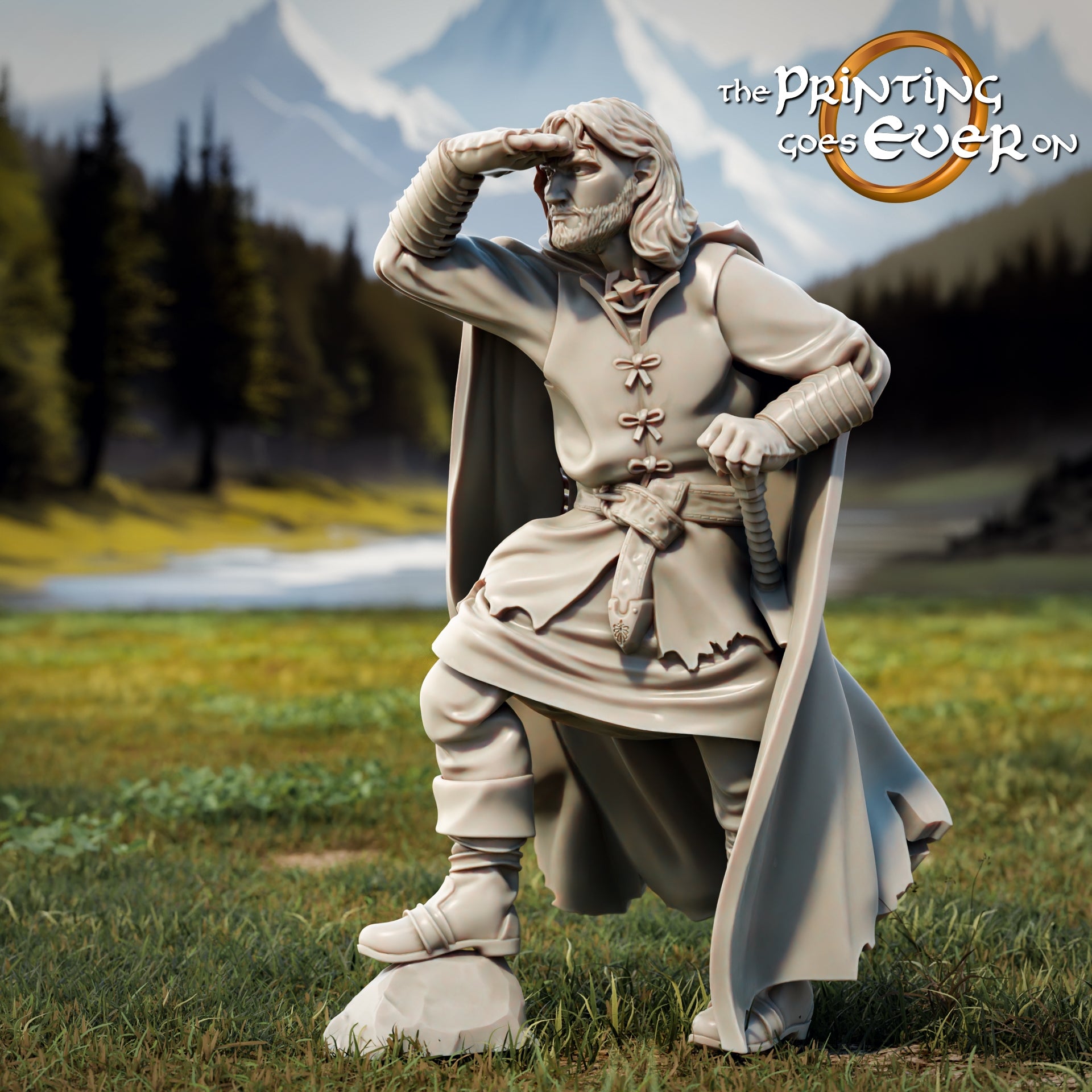 Produktfoto Tabletop 28mm The Printing Goes Ever On (TPGEO)  0: 9 Helden in Wanderpose Remastered: Gefährten aus Menschen, Elben, Zwergen und Halblingen - Wanderer