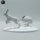 Foto de producto, figura de animal Animal Den Miniatures 0: Figura de animal polar: liebres árticas - corriendo (23_01_16)