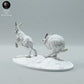 Foto de producto figura de animal Animal Den Miniatures 3: Figura de animal polar: liebres de nieve - corriendo (23_01_16)
