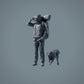Figura de mascota: perro corriendo - Border Collie (a008)