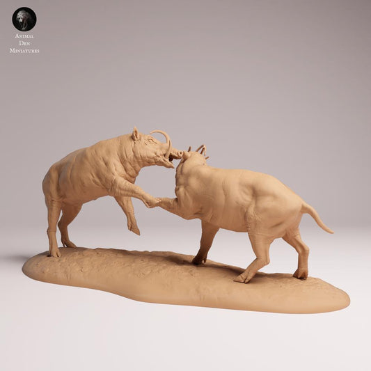 Foto del producto Tabletop 28mm Lord of the Print (LotP) 0: Figura de animal: Jabalí de Nordsulawesi - jabalíes en combate (25_12_09)