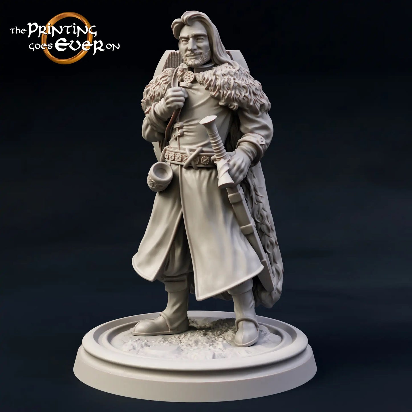 Foto del producto Tabletop 28mm The Printing Goes Ever On (TPGEO) 0: 9 héroes en pose de viaje: compañeros de humanos, elfos, enanos y medianos - Viajero