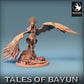 Foto del producto Tabletop 28mm Lord of the Print (LotP) 0: Miniatura de Tabletop: Harpia / Harpy, guerrera alada, cazadora del cielo, sacerdotisa del viento, invocadora de tormentas con bastón (24_01_I6)