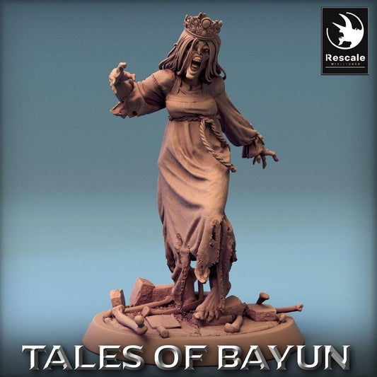 Produktfoto Tabletop 28mm Lord of the Print (LotP) 0: Tabletop Miniatur: Untote Prinzessin, Banshee, Wraith, Geisterbraut, Kikimora Princess (24_01_F4)