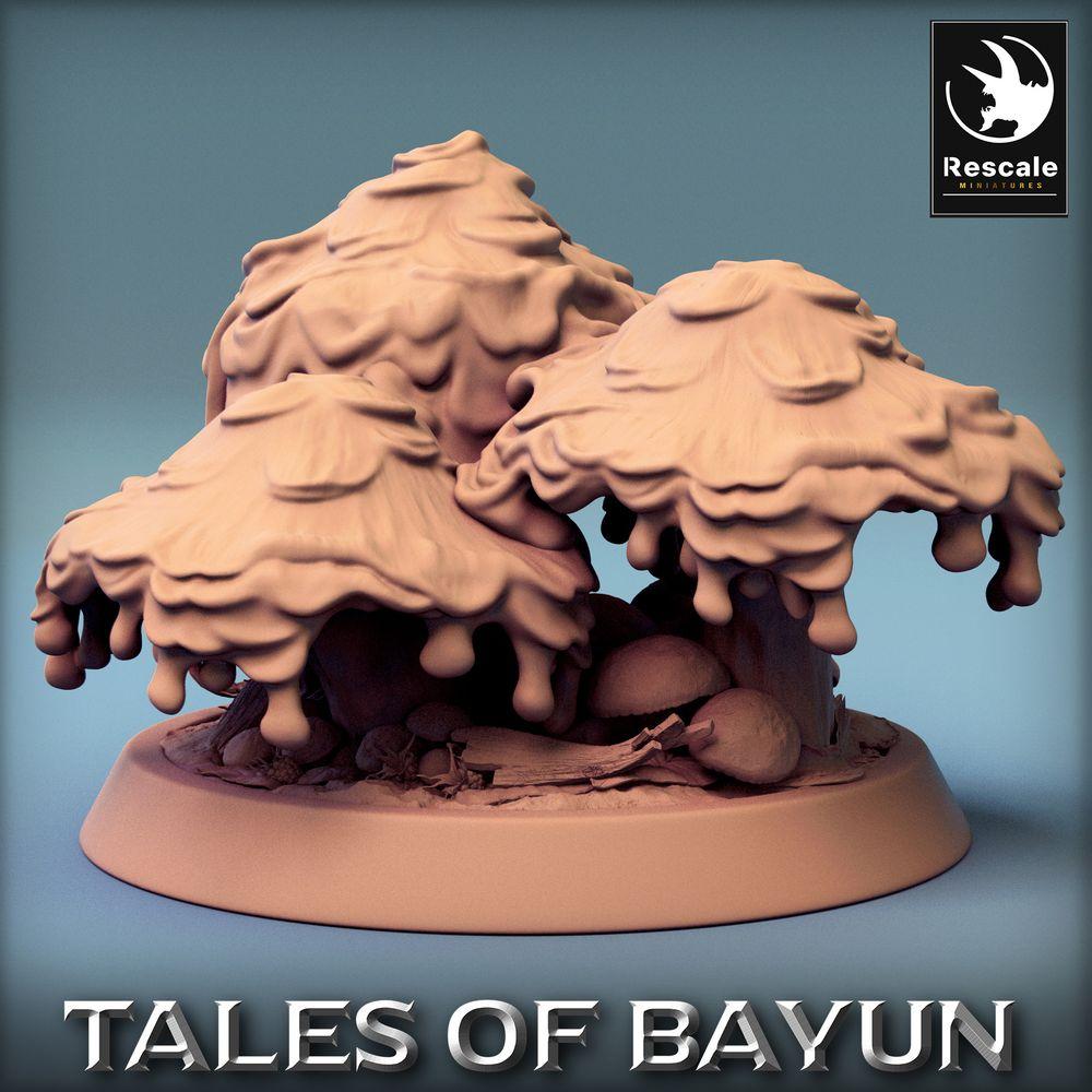 Produktfoto Tabletop 28mm Lord of the Print (LotP) 0: Tabletop Miniatur: Pilzmonster, Sporenwesen - Pilzhain Scatter Terrain, Objective Marker (24_01_B)