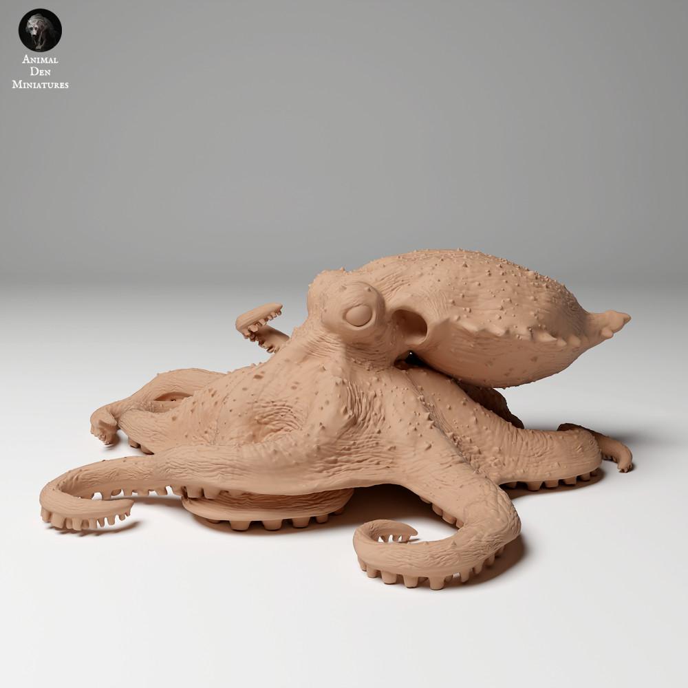 Foto de producto, figura animal Animal Den Miniatures 0: Animal marino, figura animal: Pulpo de anillos azules grande (24_05_06)