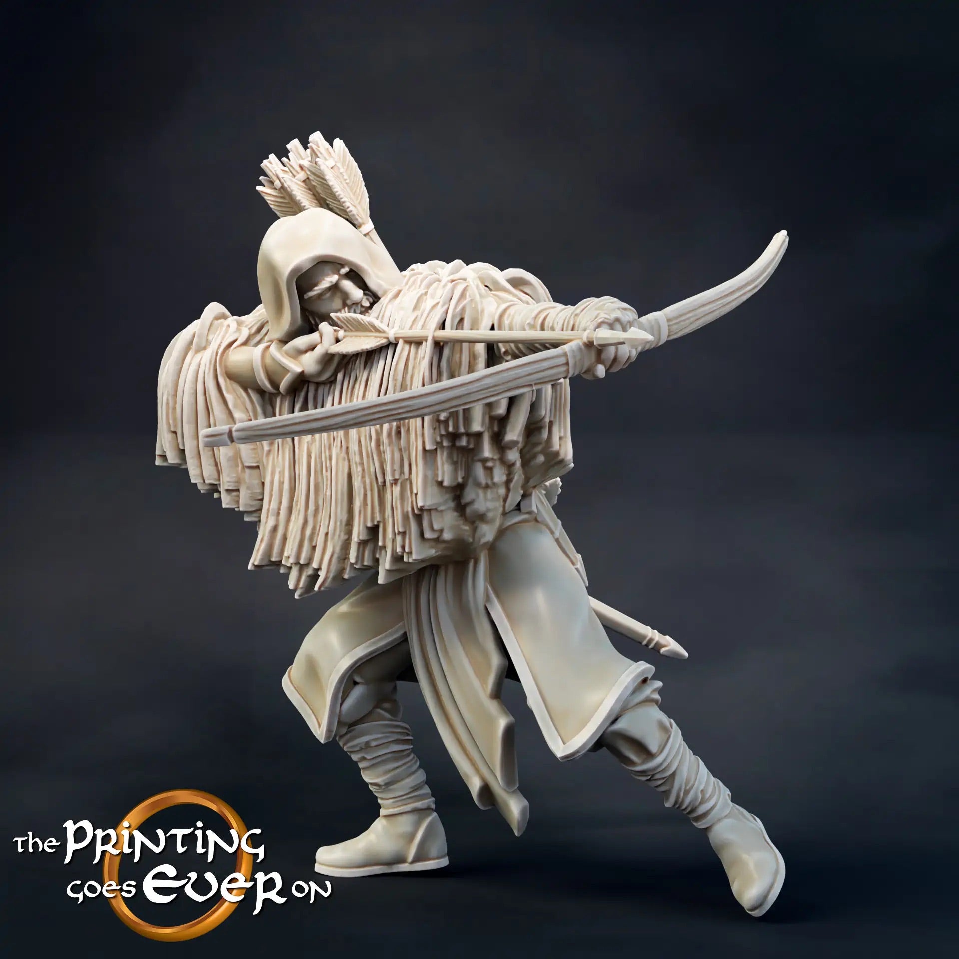 Foto del producto Tabletop 28mm The Printing Goes Ever On (TPGEO) 0: Explorador del Norte: Ranger del bosque con espada, lanza y arco