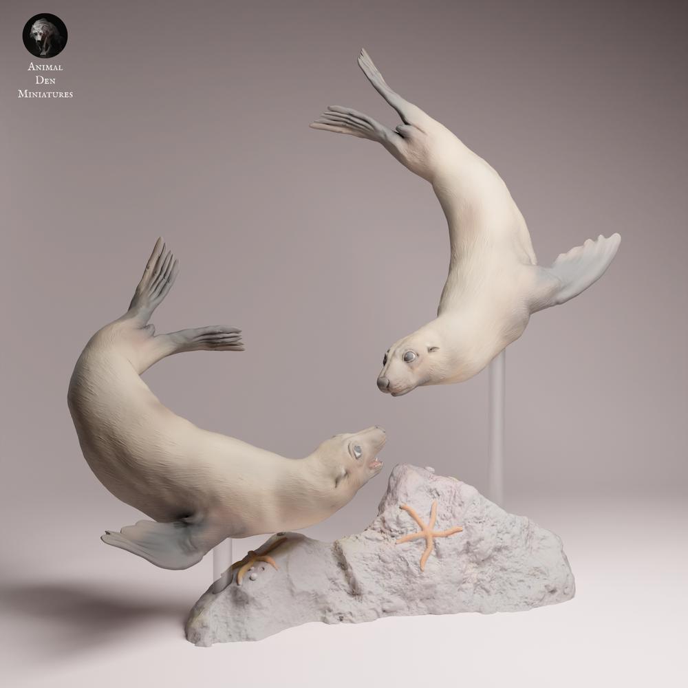 Produktfoto Tabletop 28mm Lord of the Print (LotP) 3: Meeressäuger Tierfigur: Kap-Seebären - schwimmend (26_02_08)