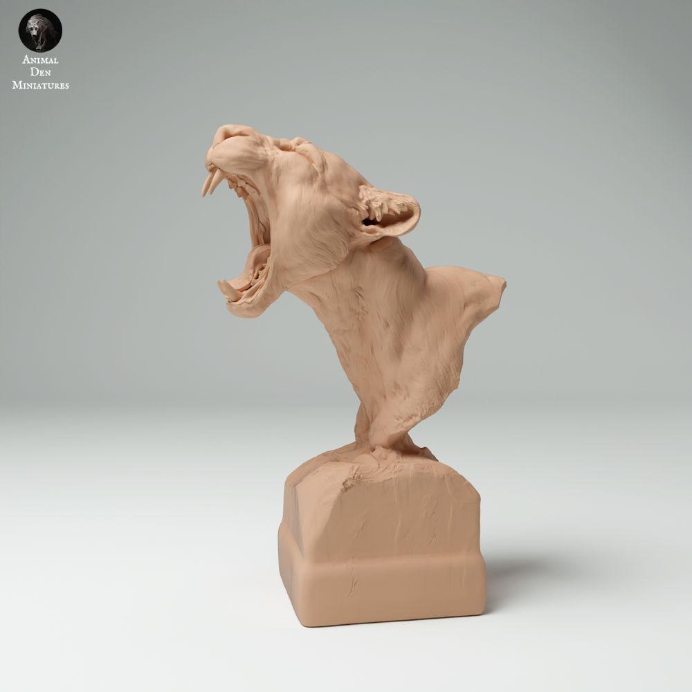 Foto de producto 0: Figura de animal salvaje: Busto de pantera nebulosa - bostezando (25_02_09)
