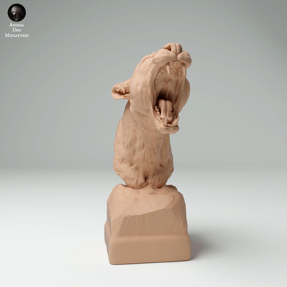 Foto de producto 1: Figura de animal salvaje: Busto de pantera nebulosa - bostezando (25_02_09)