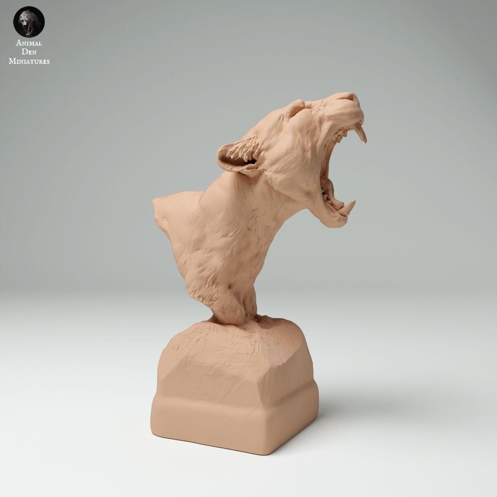 Foto de producto 2: Figura de animal salvaje: busto de pantera nebulosa, bostezando (25_02_09)