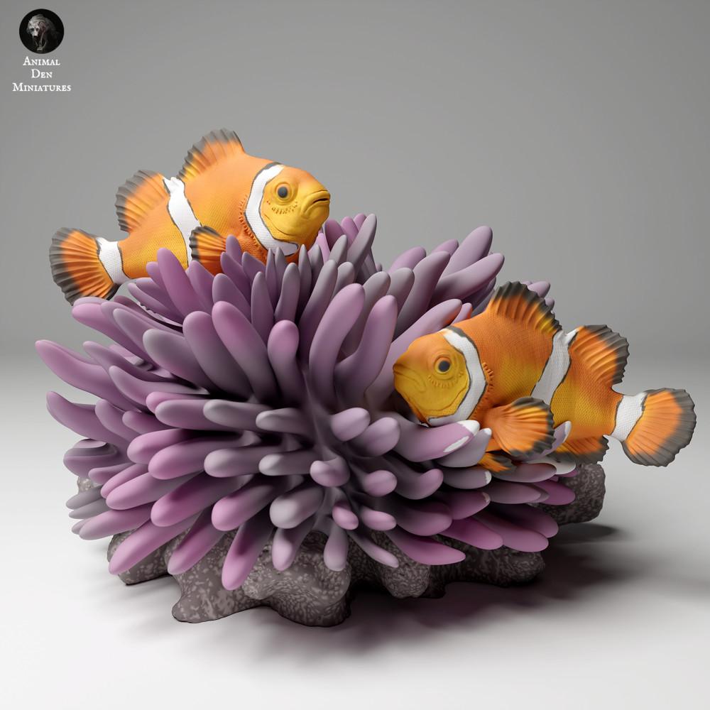 Foto de producto figura animal Animal Den Miniatures 2: Figura animal marina: falso pez payaso (24_05_07)