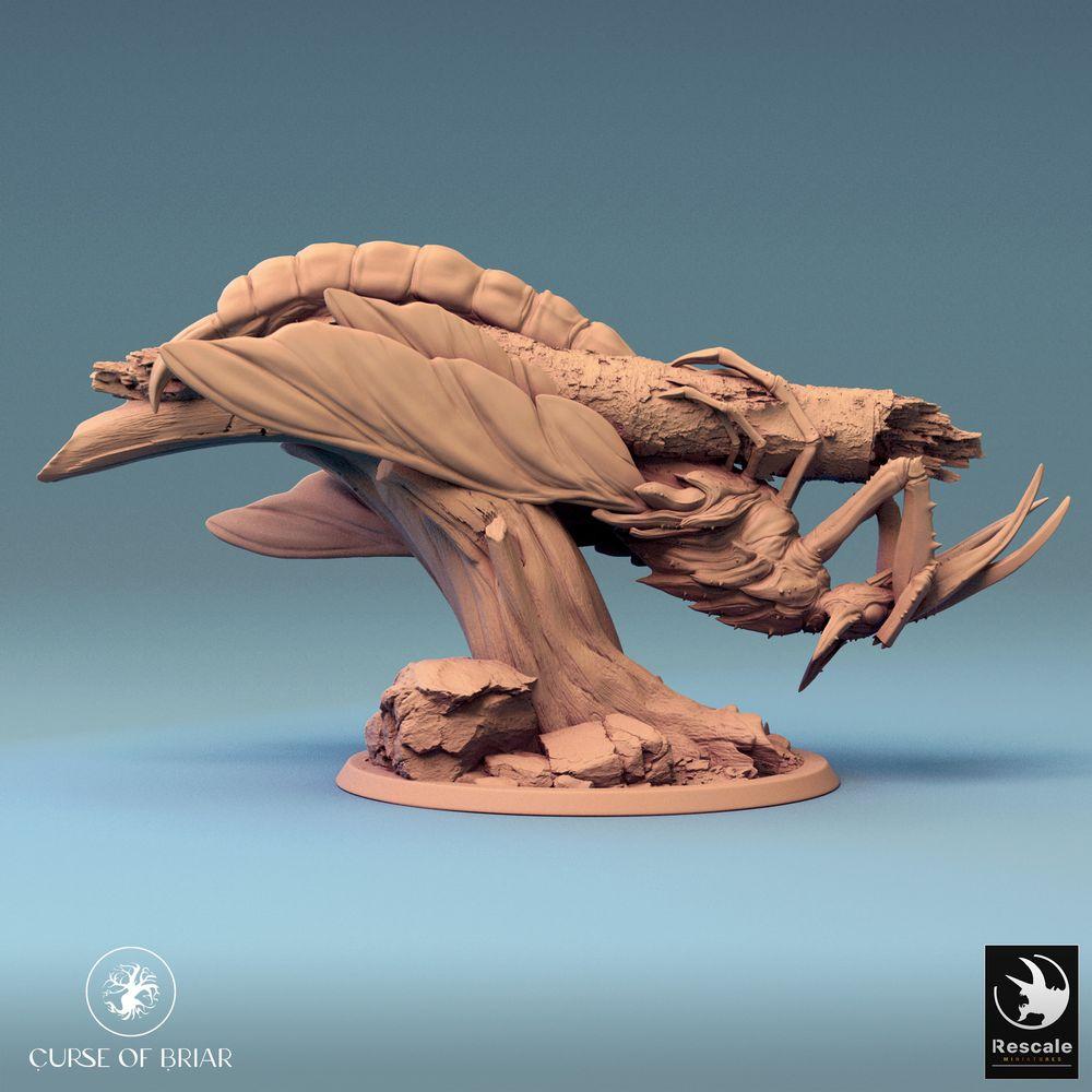 Produktfoto Tabletop 28mm Lord of the Print (LotP) 0: Fantasy Figur: Riesenkäfer-Monster, Skarabäus-Boss, insektoide Waldbestie (24_07_E2)