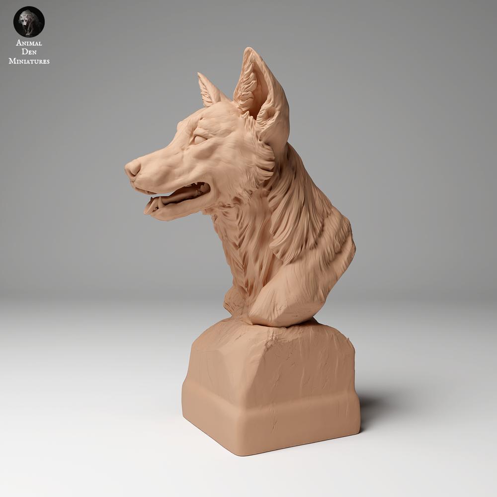 Foto de producto de figura de animal Animal Den Miniatures 1: Figura de animal salvaje: Dingo - Busto (24_06_06)