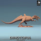 Foto del producto Tabletop 28mm Lord of the Print (LotP) 0: Miniatura de Tabletop: Concavenator en ataque, dinosaurio depredador - bestia Raptor, jefe para Wargaming y Skirmish (24_06_C1)