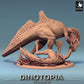 Foto del producto Tabletop 28mm Lord of the Print (LotP) 0: Miniatura de Tabletop: Concavenator depredador - Desgarrando su presa, bestia de caza Apex, criatura prehistórica en base de diorama (24_06_C3)