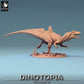 Foto del producto Tabletop 28mm Lord of the Print (LotP) 0: Miniatura de Tabletop: Raubsaurier Concavenator, monstruo dino en movimiento, monstruo jefe rugiente para Wargame y Skirmish (24_06_C4)