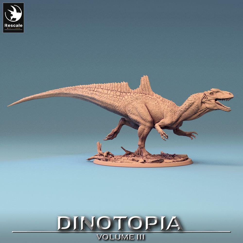 Foto del producto Tabletop 28mm Lord of the Print (LotP) 0: Miniatura de Tabletop: Raubsaurier Concavenator, monstruo dino en movimiento, monstruo jefe rugiente para Wargame y Skirmish (24_06_C4)