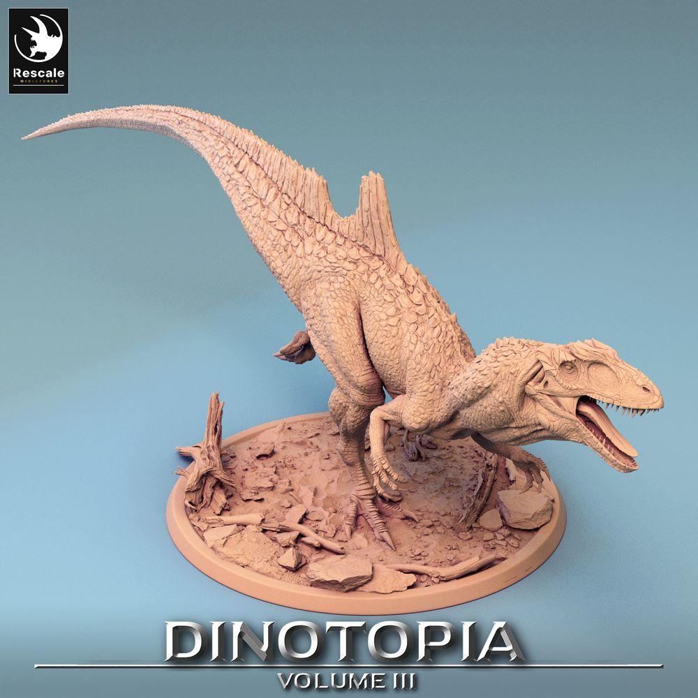 Foto del producto Tabletop 28mm Lord of the Print (LotP) 0: Miniatura de Tabletop: Raubsaurier Concavenator, monstruo dino en movimiento, monstruo jefe rugiente para Wargame y Skirmish (24_06_C4)