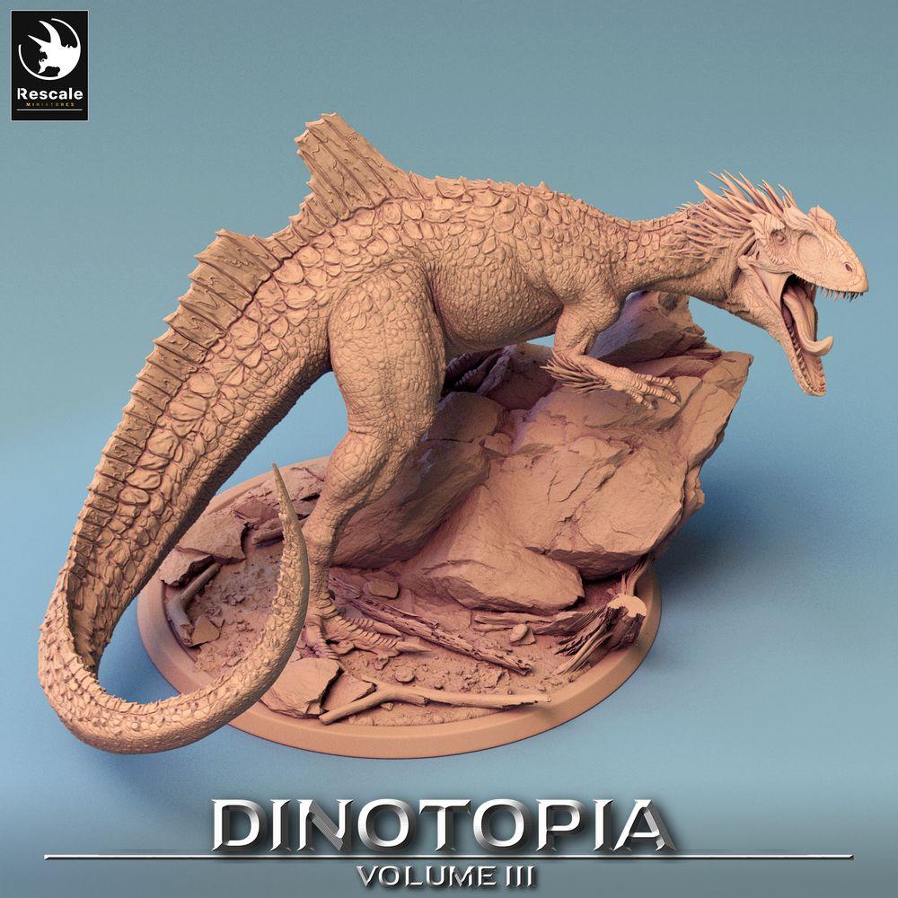 Produktfoto Tabletop 28mm Lord of the Print (LotP) 0: Tabletop Miniatur: Concavenator - brüllender Kammrücken-Raubsaurier, Echsenbestie, Bossgegner (24_06_C5)