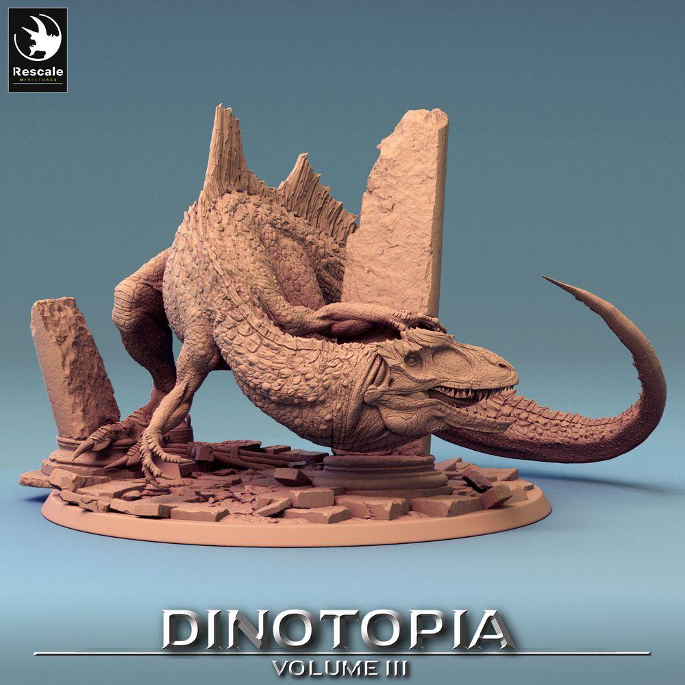 Foto del producto Tabletop 28mm Lord of the Print (LotP) 0: Miniatura de Tabletop: Concavenator, dinosaurio depredador, bestia prehistórica, lagarto gigante parecido a un dragón, monstruo jefe (24_06_C6)