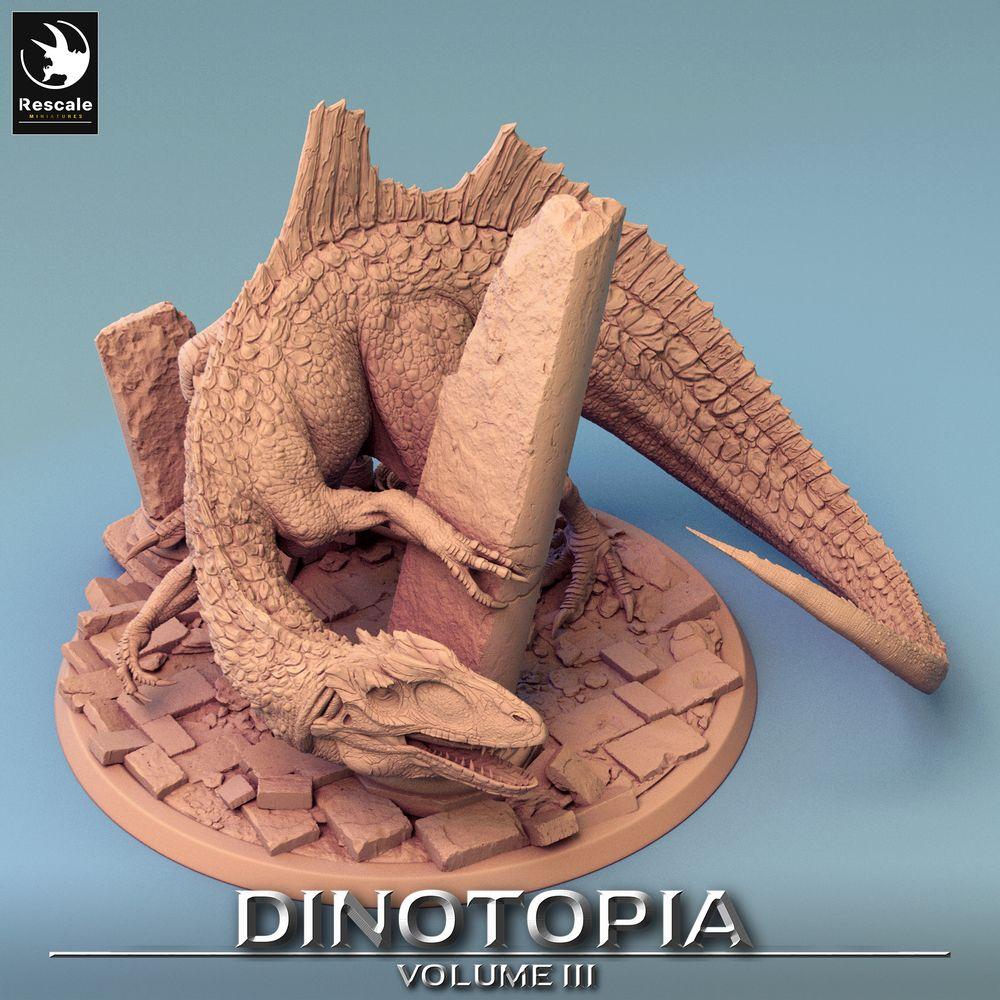 Foto del producto Tabletop 28mm Lord of the Print (LotP) 0: Miniatura de Tabletop: Concavenator, dinosaurio depredador, bestia prehistórica, lagarto gigante parecido a un dragón, monstruo jefe (24_06_C6)