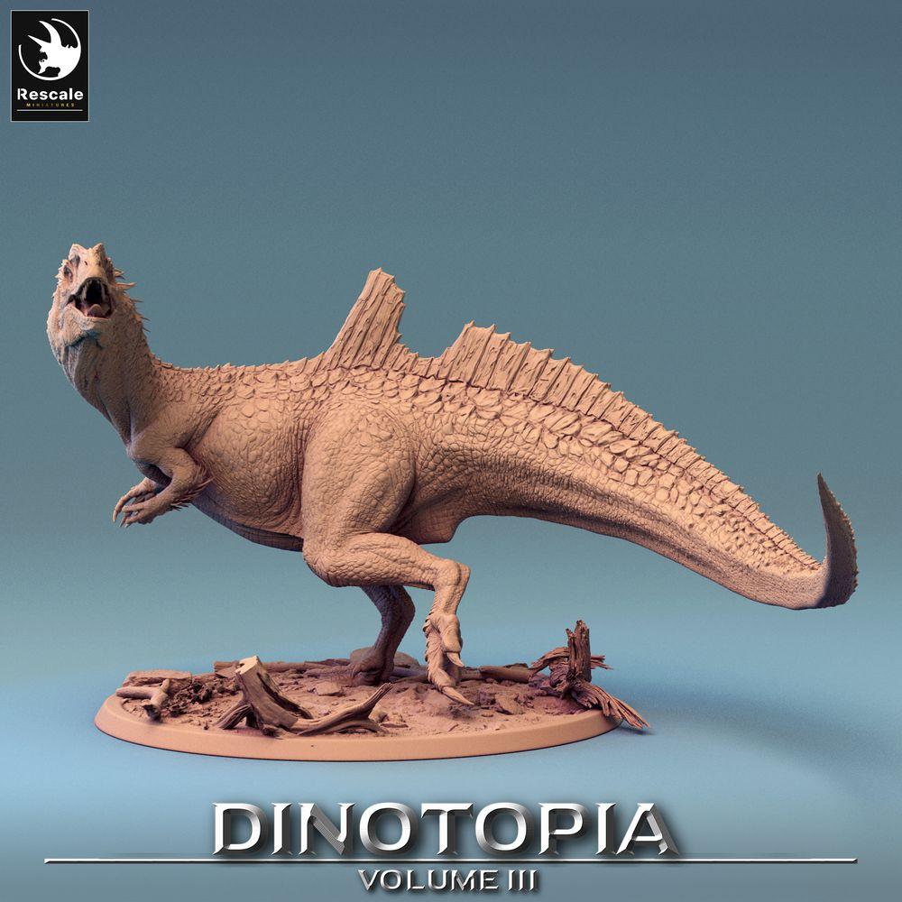 Foto del producto Tabletop 28mm Lord of the Print (LotP) 0: Miniatura de Tabletop: Concavenator, dinosaurio con cresta, bestia prehistórica, monstruo jefe (24_06_C8)