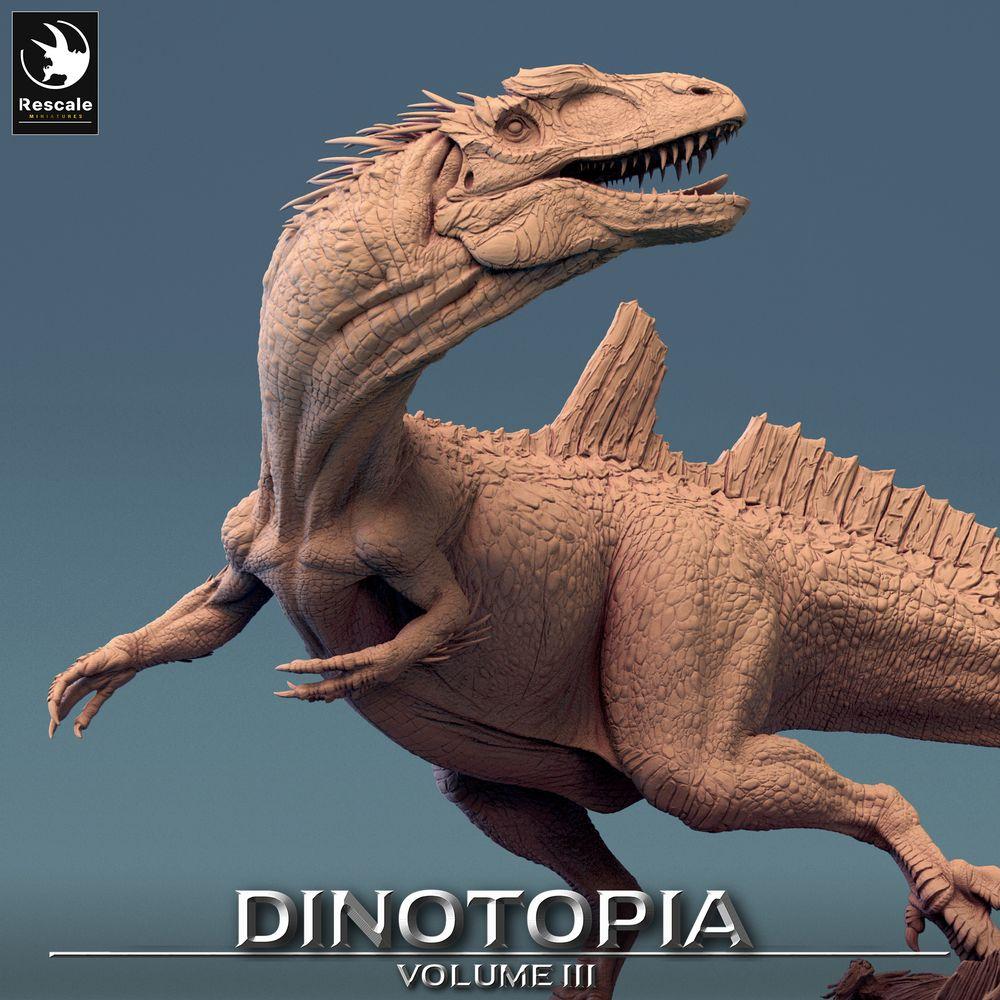 Foto del producto Tabletop 28mm Lord of the Print (LotP) 0: Miniatura de Tabletop: Concavenator, dinosaurio con cresta, bestia prehistórica, monstruo jefe (24_06_C8)