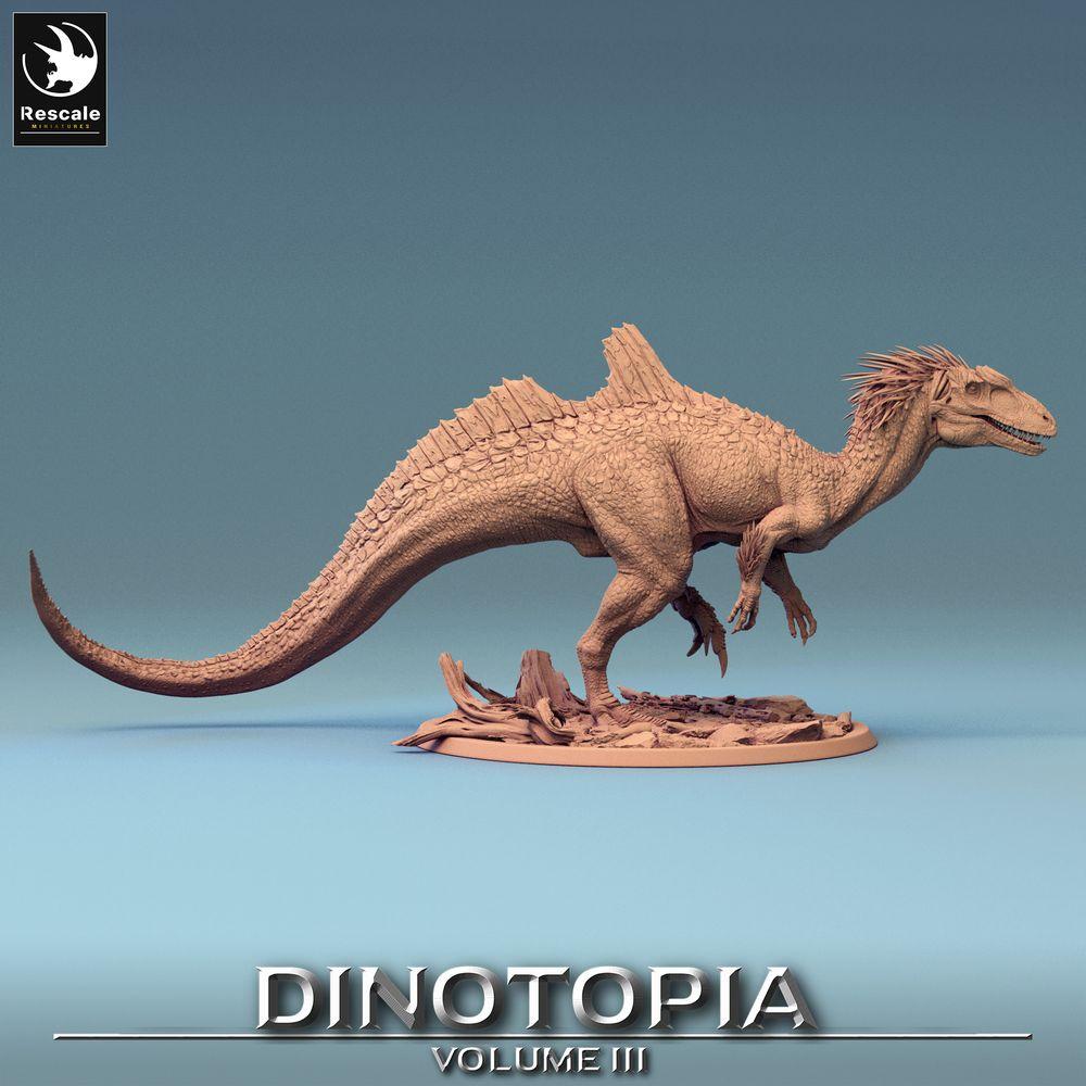 Produktfoto Tabletop 28mm Lord of the Print (LotP) 0: Tabletop Miniatur: Concavenator Raubsaurier - Raptor Figur im Angriff, Dinosaurier Miniatur, Wargaming Monster (24_06_C9)